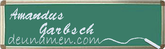 Amandus Garbsch Visitenkarte